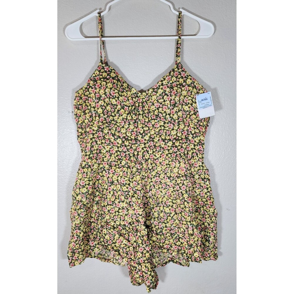 Derek Heart Floral Sleeveless Short Jumpsuit Women's Size XL